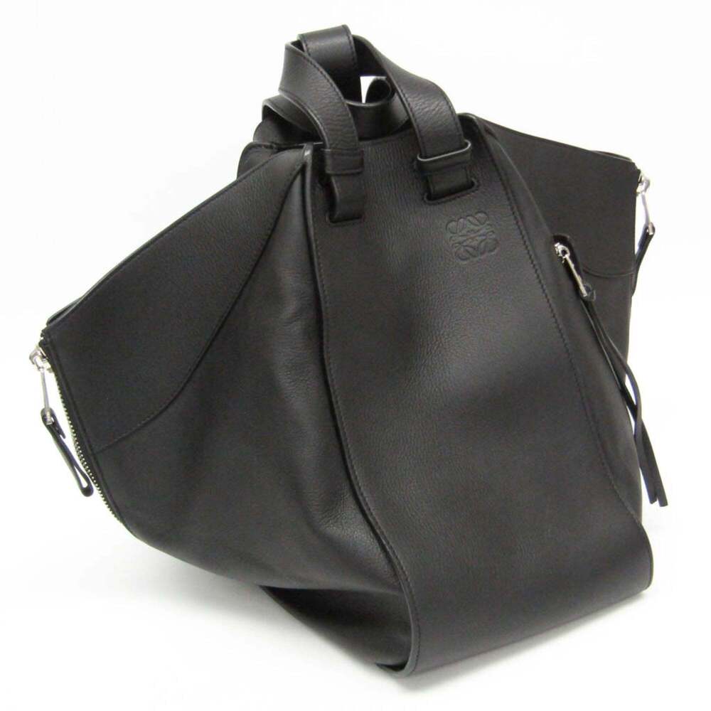 Loewe Hammock Medium Women's Leather Handbag,Shoulder Bag Black - Picture 9 of 14